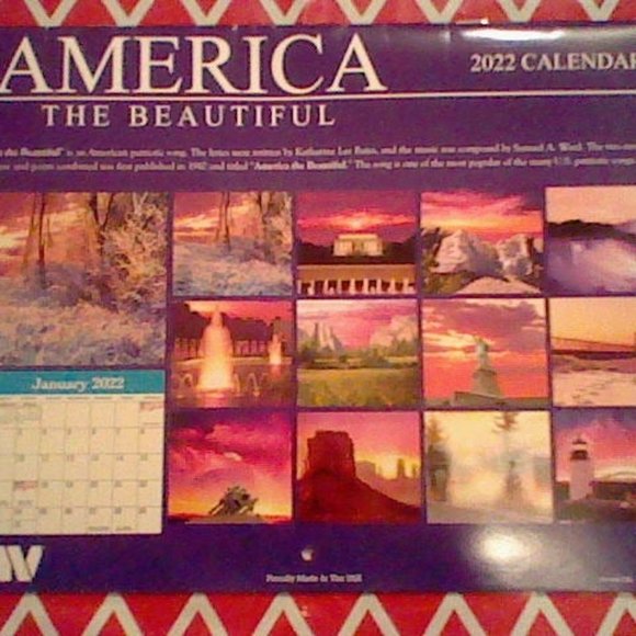 Dav | Office | 222 America The Beautiful Dav Calendar | Poshmark